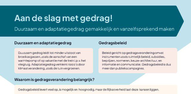 Nederlander wil duurzamer gedrag, juiste prikkel overheid nodig